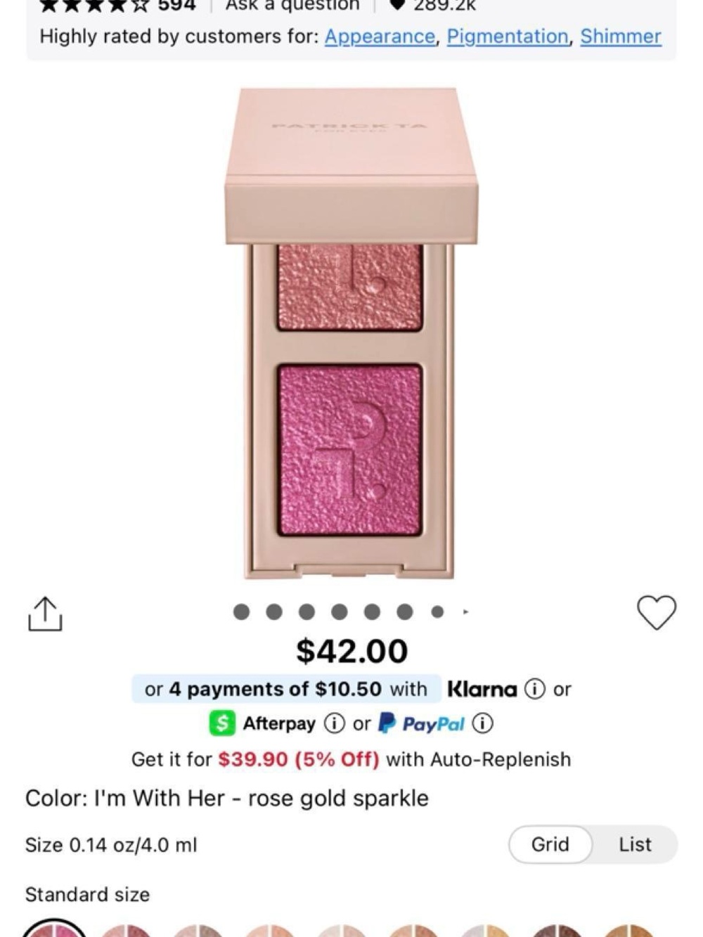 PATRICK TA Major Dimension Eye Illusion Eyeshadow Duo Shade I'm With Her - Pink
